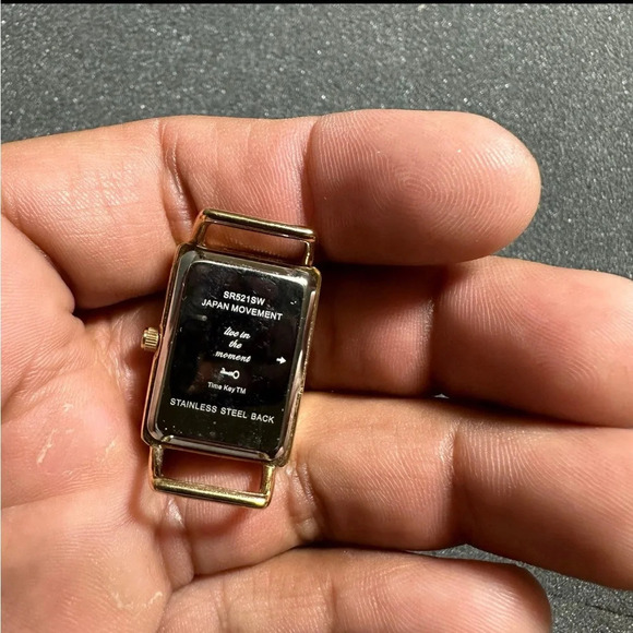 Keep Collective Ladies Watch Charm Pave Tank Timekey Watch Gold Tone Working - Picture 4 of 8